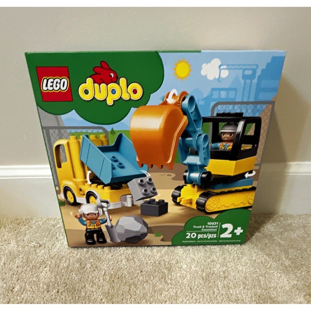 LEGO DUPLO 10931 Truck & Tracked Excavator Construction Set 20pc 2+ w/ Separator